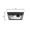 Westinghouse Fixture Ceiling Outdr Flush-Mount 60W 2-Light Peterson 12In Txt, Black Clear Glass 6121900 - alternate 4